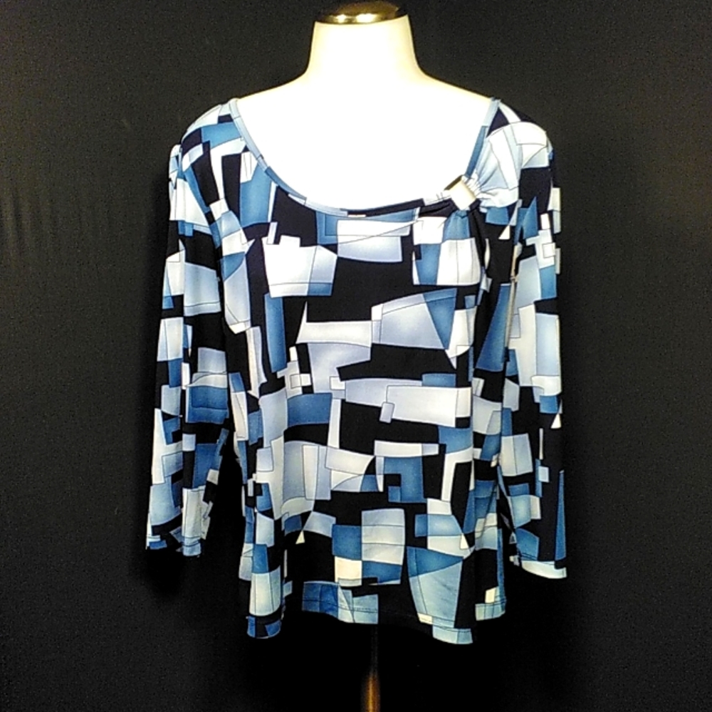 Briggs New York geometric print blouse